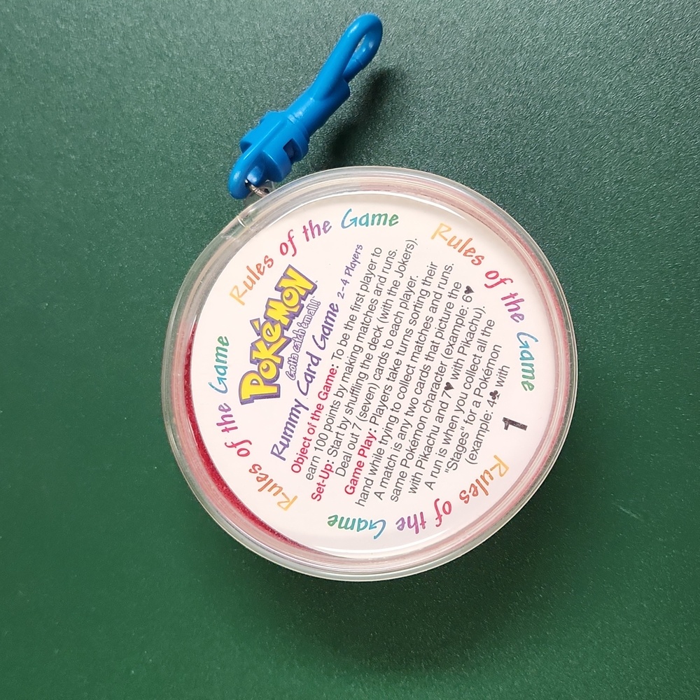 POKEMON Rummy Card Game Nintendo 1999 With Clip On Case COMPLETE (Vintage) - Picture 12 of 12